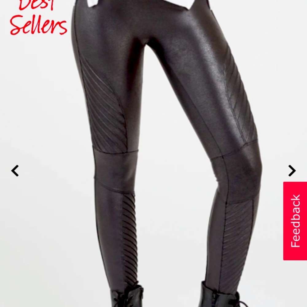 Spanx Faux Leather Moto Jeggings